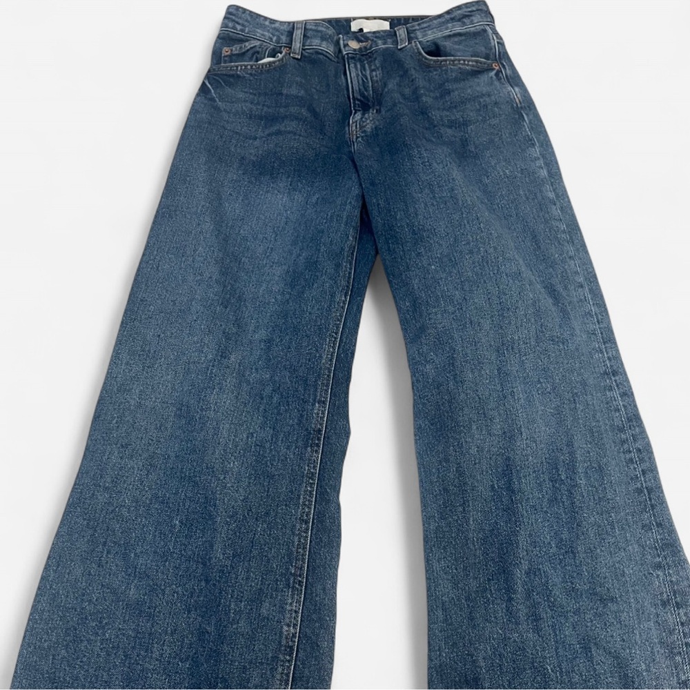 Wide Leg Blue Jeans